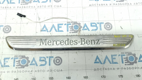 Mercedes GLC 20-22 front right outer door sill trim, chrome with backlight, scratches, dents