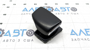 Audi A4 B9 17-25 gear knob with upper trim, leather, gray, worn