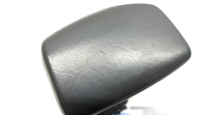 Audi A4 B9 17-25 gear knob with upper trim, leather, gray, worn