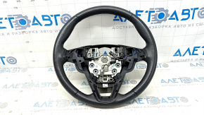 The steering wheel is naked, Ford Fusion mk5 17-20, black leather, heated, peeling.