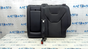 Rear row of seats, upper left part, Ford Fusion mk5 17-20, black leather, perforated, Titanium, with belt and armrest, dents, scratches