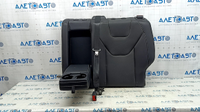 Rear row of seats, upper left part, Ford Fusion mk5 17-20, black leather, perforated, Titanium, with belt and armrest, dents, scratches