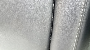 Rear row of seats, upper left part, Ford Fusion mk5 17-20, black leather, perforated, Titanium, with belt and armrest, dents, scratches