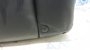 Rear row of seats, upper part, right, Ford Fusion mk5 17-20, black leather, perforated, Titanium, dents
