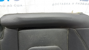 Rear row of seats, lower part, Ford Fusion mk5 17-20, black leather, perforated, Titanium, dented, needs cleaning