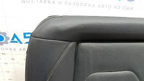 Rear row of seats, lower part, Ford Fusion mk5 17-20, black leather, perforated, Titanium, dented, needs cleaning