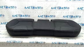 Rear row of seats, lower part, Ford Fusion mk5 17-20, black leather, perforated, Titanium, dented, needs cleaning