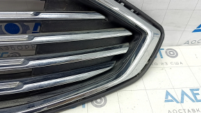Radiator grille assembly with frame for Ford Fusion mk5 17-18, chrome, sand, broken, fasteners
