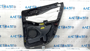 Door trim panel, rear left, Ford Escape MK4 20-22, type 2, black, armrest, black leather, with chrome handle, worn