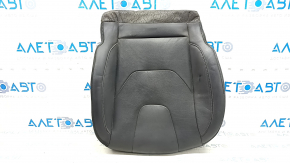 Driver's seat lower trim for Ford Fusion mk5 17-20 titanium, black leather, perforated, dents, needs cleaning