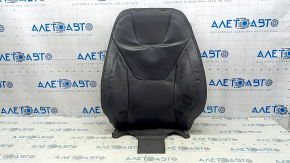 Upper driver's seat trim for Ford Fusion mk5 17-20 titanium, black leather, perforation, dents, worn, needs cleaning