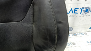 Upper driver's seat trim for Ford Fusion mk5 17-20 titanium, black leather, perforation, dents, worn, needs cleaning