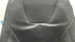 Upper driver's seat trim for Ford Fusion mk5 17-20 titanium, black leather, perforation, dents, worn, needs cleaning