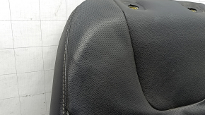 Upper driver's seat trim for Ford Fusion mk5 17-20 titanium, black leather, perforation, dents, worn, needs cleaning
