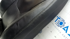 Upper driver's seat trim for Ford Fusion mk5 17-20 titanium, black leather, perforation, dents, worn, needs cleaning