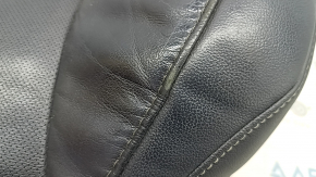 Upper driver's seat trim for Ford Fusion mk5 17-20 titanium, black leather, perforation, dents, worn, needs cleaning