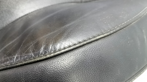 Upper driver's seat trim for Ford Fusion mk5 17-20 titanium, black leather, perforation, dents, worn, needs cleaning