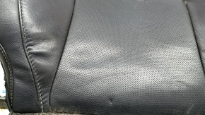 Upper driver's seat trim for Ford Fusion mk5 17-20 titanium, black leather, perforation, dents, worn, needs cleaning