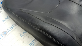 Upper driver's seat trim for Ford Fusion mk5 17-20 titanium, black leather, perforation, dents, worn, needs cleaning