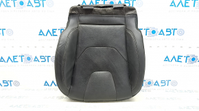 Lower passenger seat trim for Ford Fusion mk5 17-20 titanium, black leather, perforated, dents, needs cleaning
