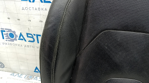 Lower passenger seat trim for Ford Fusion mk5 17-20 titanium, black leather, perforated, dents, needs cleaning