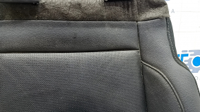 Lower passenger seat trim for Ford Fusion mk5 17-20 titanium, black leather, perforated, dents, needs cleaning