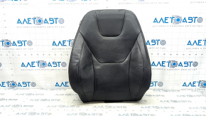 Upper passenger seat trim for Ford Fusion mk5 17-20 titanium, black leather, perforated, dents, needs cleaning