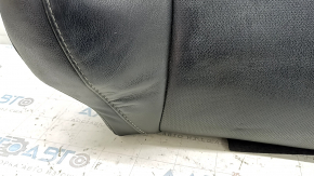 Upper passenger seat trim for Ford Fusion mk5 17-20 titanium, black leather, perforated, dents, needs cleaning