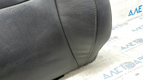Upper passenger seat trim for Ford Fusion mk5 17-20 titanium, black leather, perforated, dents, needs cleaning