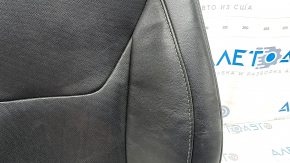 Upper passenger seat trim for Ford Fusion mk5 17-20 titanium, black leather, perforated, dents, needs cleaning