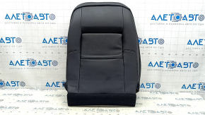 Upper passenger seat trim for Ford Fusion mk5 17-20 titanium, black leather, perforated, dents, needs cleaning