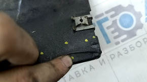 Left threshold Ford Fusion mk5 13-20 graphite, without seal, broken fasteners, crack, crack in fastener, dented
