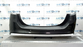 Rear bumper, bare, Ford Fusion mk5 13-18, graphite, for 4 parking sensors, dents, scratches