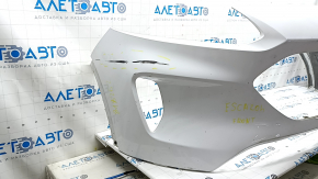 Front bumper, bare, Ford Escape MK4 20-22, without parking sensors, white YZ, deep scratches