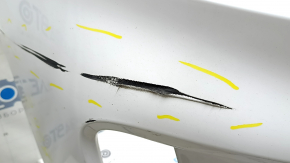 Front bumper, bare, Ford Escape MK4 20-22, without parking sensors, white YZ, deep scratches