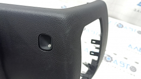 Rear center console trim for Ford Fusion mk5 17-20, black, under air vents, with backlight, under socket and cigarette lighter, scratches, cracks in fasteners