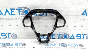 Ford Escape MK4 2020 steering wheel trim - leather-look, glossy black