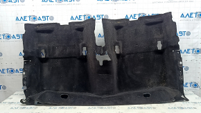 Rear floor covering for Ford Fusion mk5 2017-2018 hybrid, plug-in, black, dry-cleanable