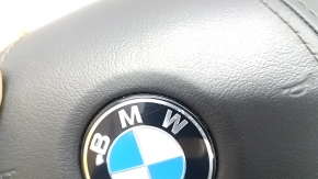 Airbag in the steering wheel of the driver's BMW 5 G30 17-23 black, leather, corrosion on the emblem