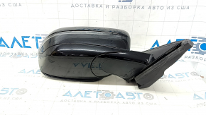 Right side mirror assembly for BMW 5 G30 17-23, 5 pins, BSM, heated, turn signal, black (668)