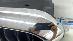 BMW 5 G30 17-22 radiator grille assembly with radiator deflector louvers, chrome, cracked chrome, crack, broken mount, sand