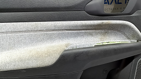 Black front left door panel for Jeep Compass 22-25, gray cloth insert, Alpine, dry-cleanable