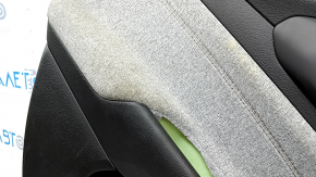 Door trim, rear left, Jeep Compass 22-25, black, gray cloth insert for tweeter, dry-cleanable