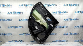 Black rear right door panel for Jeep Compass 22-25, gray cloth insert for the tweeter, dry-cleanable