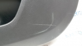 Jeep Compass 22-25 front right door panel, black, gray cloth insert, Alpine, dry cleanable, dented, plastic turned white