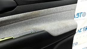 Jeep Compass 22-25 front right door panel, black, gray cloth insert, Alpine, dry cleanable, dented, plastic turned white
