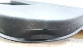 Jeep Compass 22-25 front right door panel, black, gray cloth insert, Alpine, dry cleanable, dented, plastic turned white