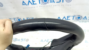BMW 5 G30 17-23 black leather steering wheel, Sport, paddle shifters, no heating, scratches, peeling