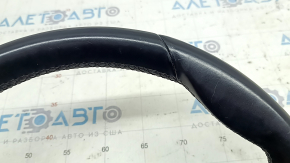 BMW 5 G30 17-23 black leather steering wheel, Sport, paddle shifters, no heating, scratches, peeling