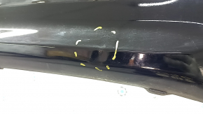 Bare rear bumper for BMW 5 G30 17-20 with parking sensors, black, dented, scratches, crack